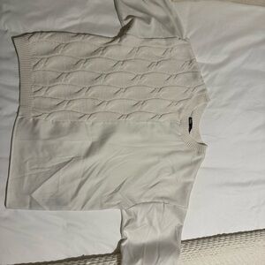 Zara Cream Cable Knit Sweatshirt
